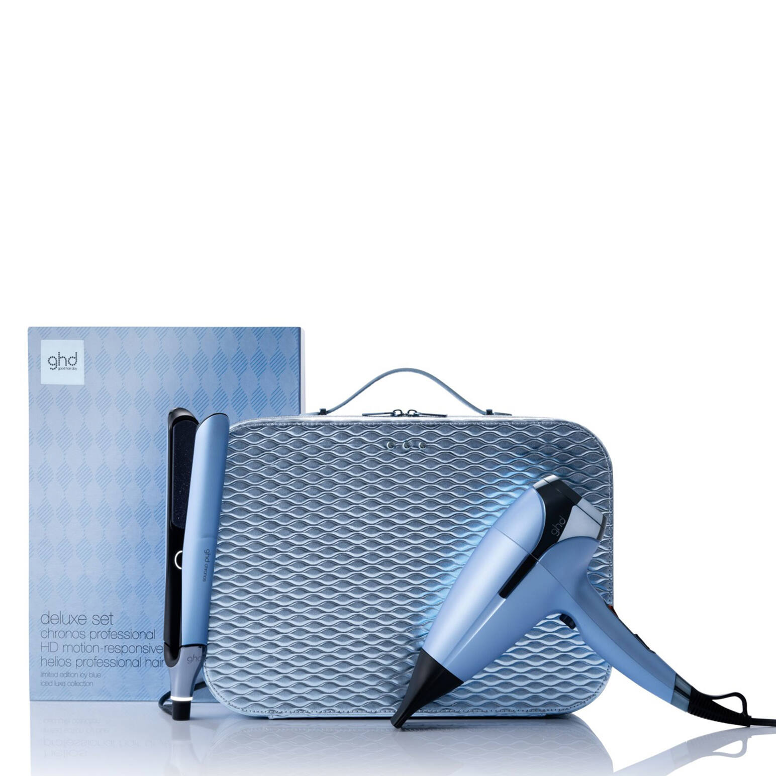 ghd Deluxe Gift Set in Icy Blue - Chronos & Helios®